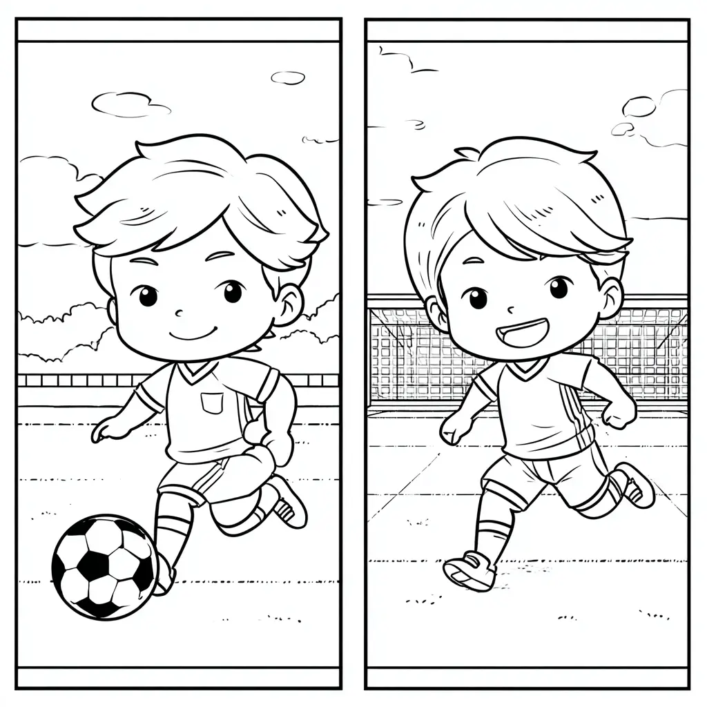 Dibujo de dos jugadores de fútbol para colorear