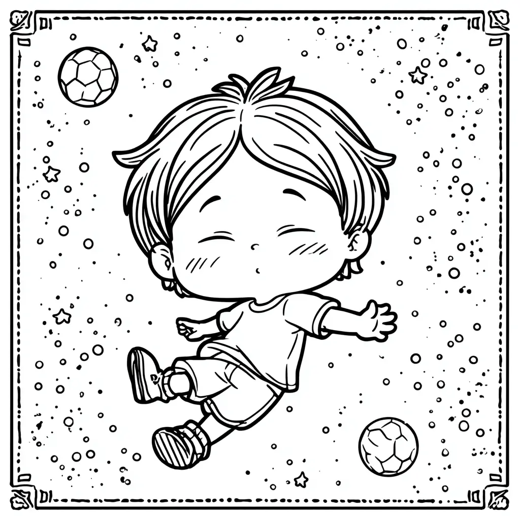 Dibujo de soñando con balones para colorear