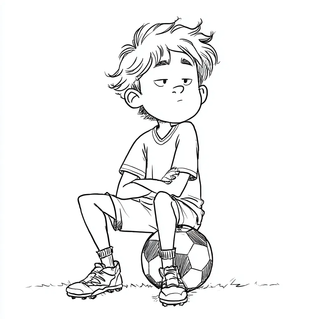 Dibujo de esperando para jugar para colorear