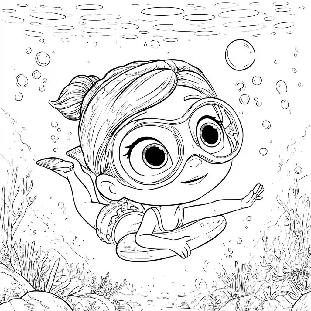 Dibujo de Aventura acuática para colorear Dibujo de Aventura acuática para colorear