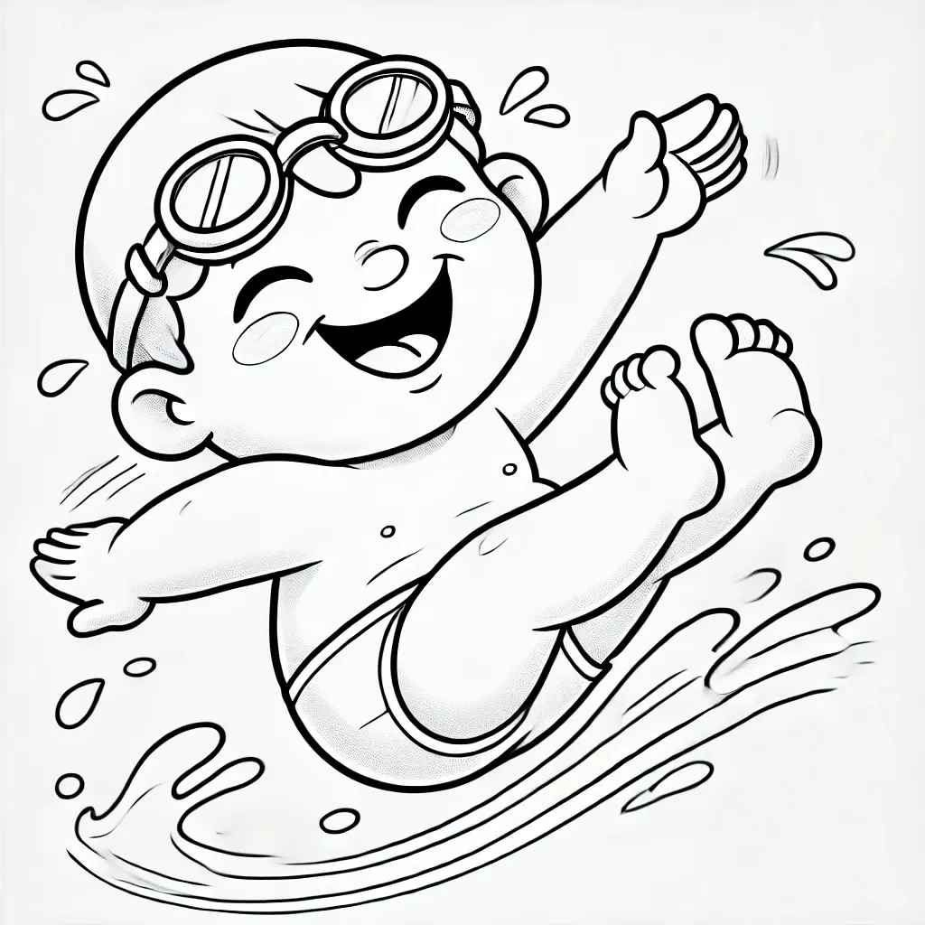 Dibujo de Chapuzón divertido para colorear Dibujo de Chapuzón divertido para colorear