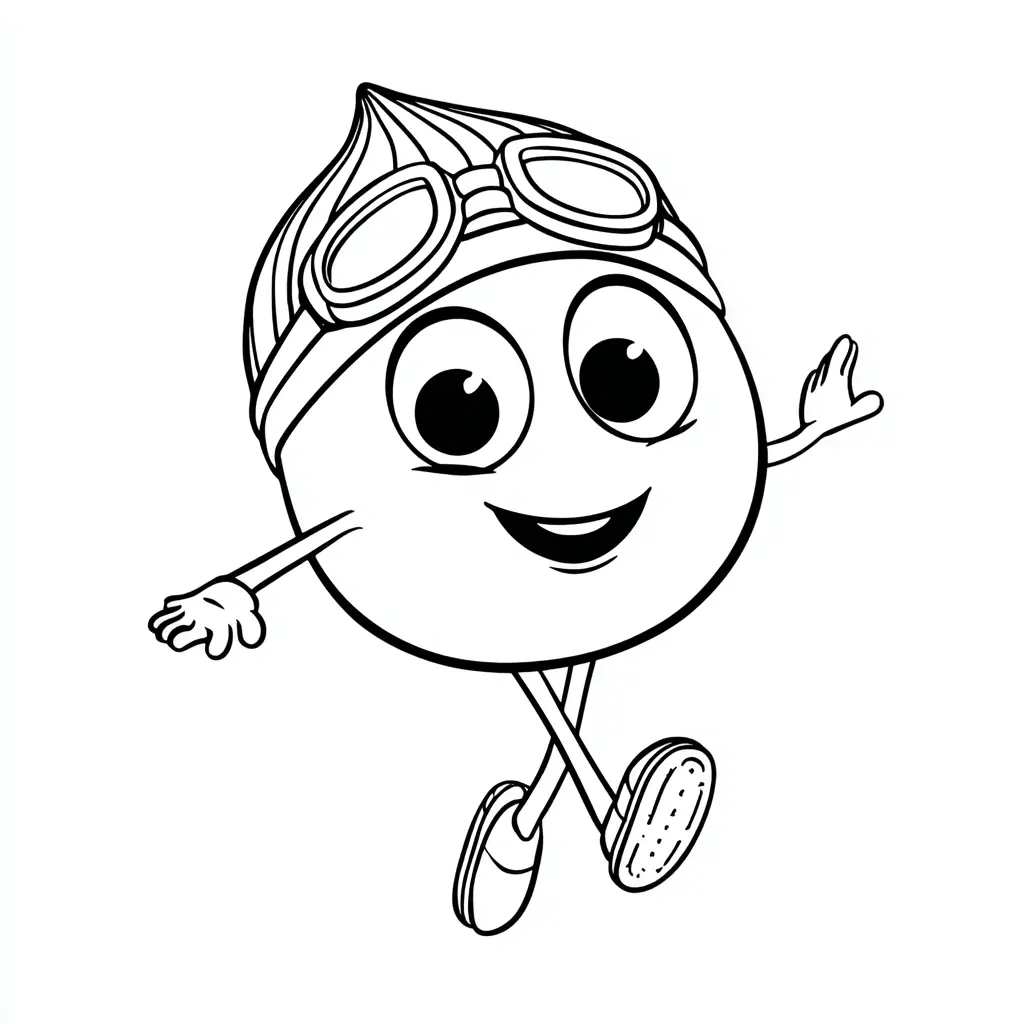 Dibujo de La gotita nadadora para colorear Dibujo de La gotita nadadora para colorear