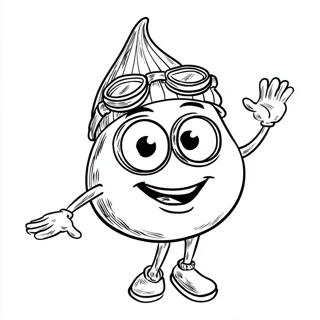 Dibujo de Gotita saludando para colorear Dibujo de Gotita saludando para colorear