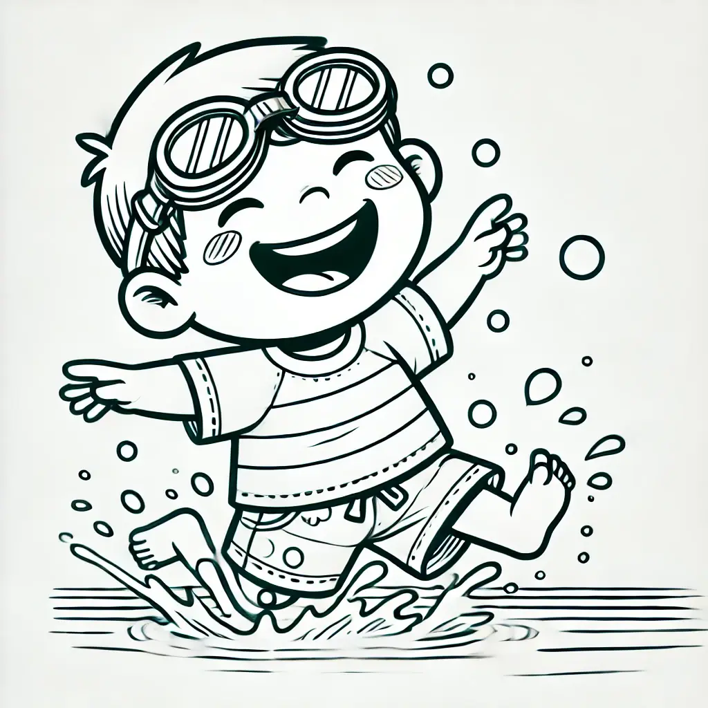 Dibujo de Diversión en el agua para colorear Dibujo de Diversión en el agua para colorear