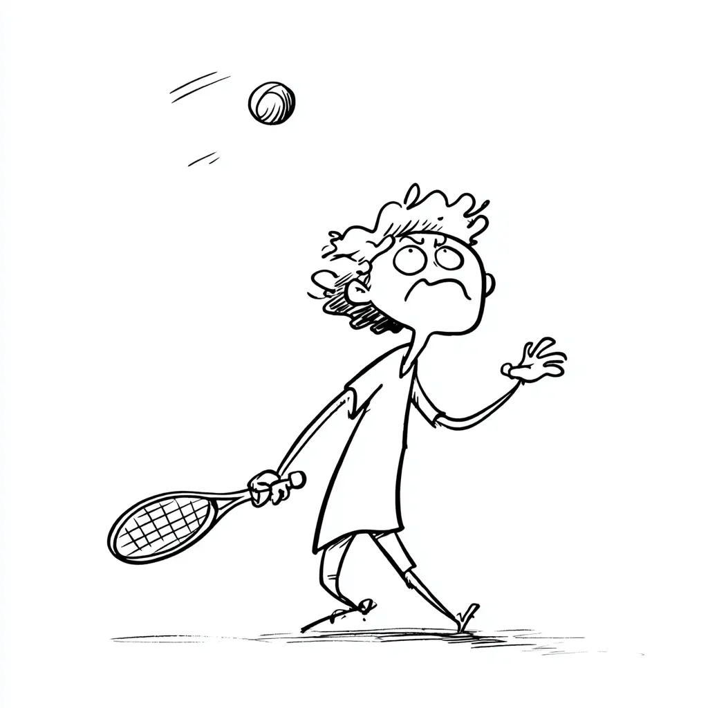 Dibujo saque de pelota de tenis para colorear Dibujo saque de pelota de tenis para colorear