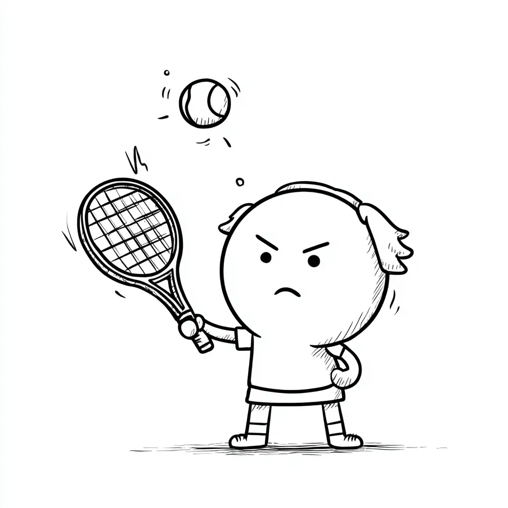 Dibujo volea de pelota de tenis para colorear Dibujo volea de pelota de tenis para colorear