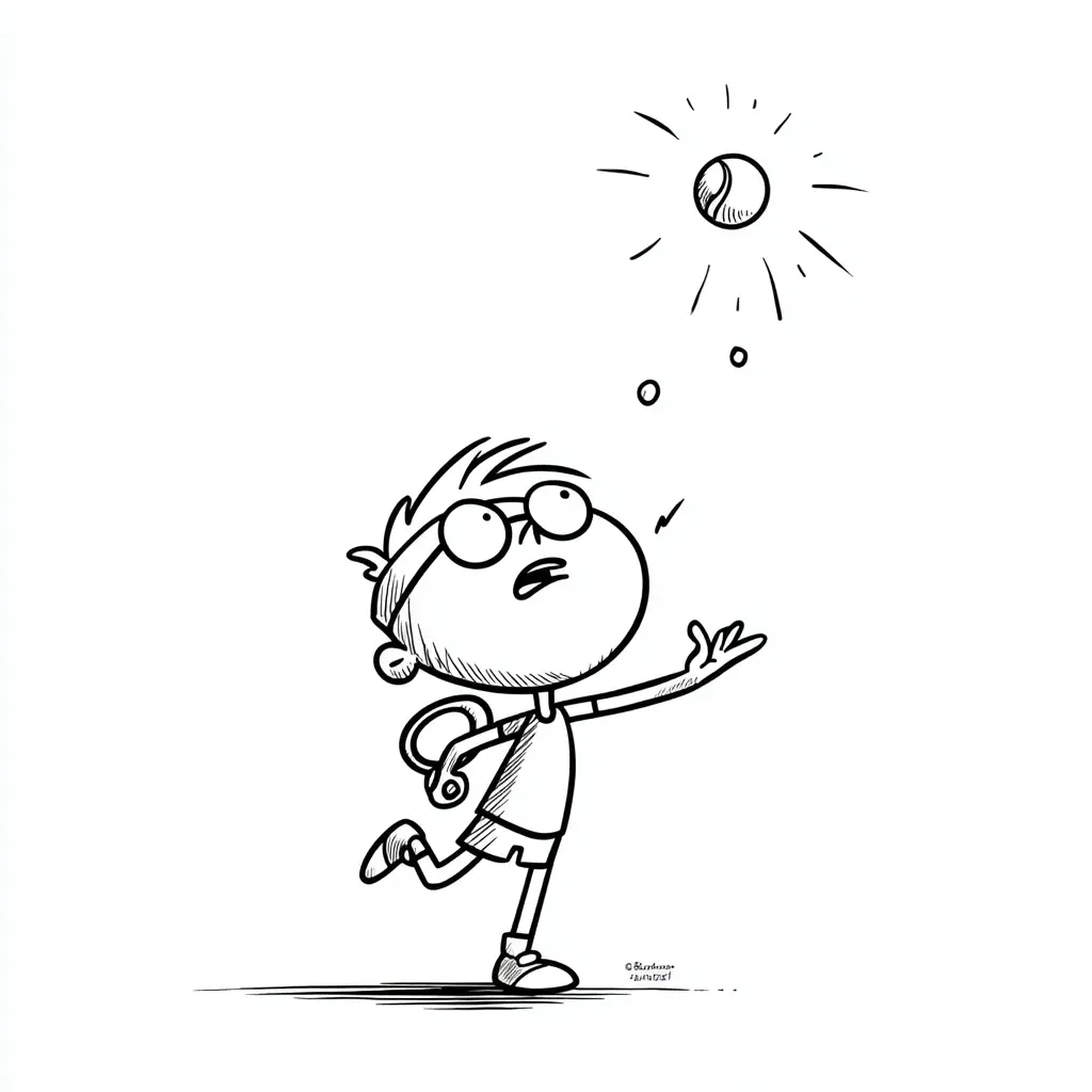 Dibujo jugando al tenis en tierra batida para colorear Dibujo jugando al tenis en tierra batida para colorear