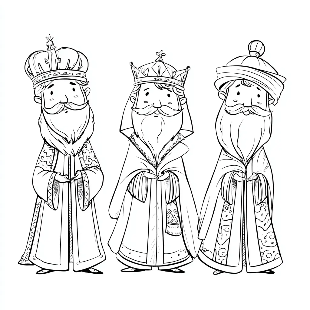 Dibujo de Los Reyes Magos de dibujos para colorear