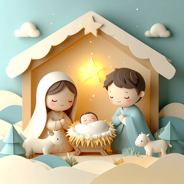 Dibujos del pesebre y nacimiento para colorear ❤️ | Minenito