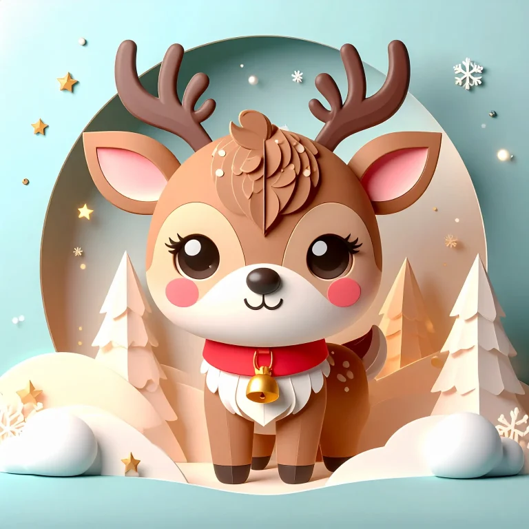 Dibujos de renos en Navidad para colorear ❤️ | Minenito