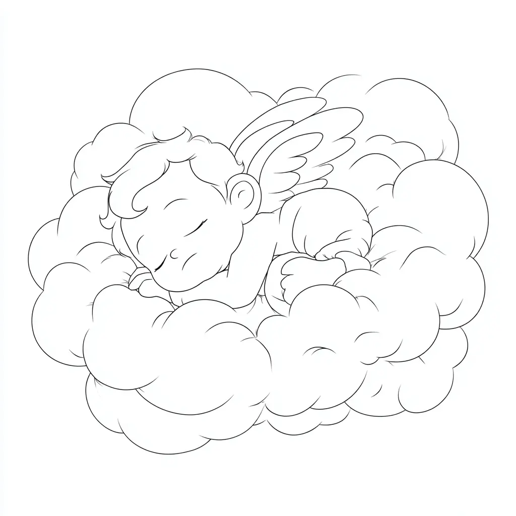 Dibujo de Sueños de ángel para colorear