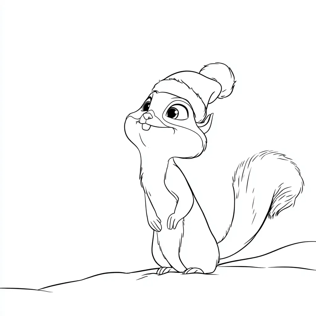 Dibujo de una ardilla de dibujos para colorear Dibujo de una ardilla de dibujos para colorear