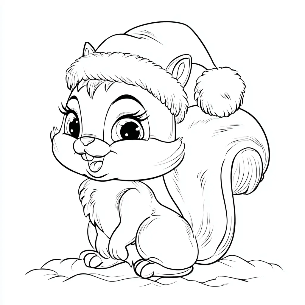 Dibujo de ardilla de dulce sonrisa para colorear Dibujo de ardilla de dulce sonrisa para colorear