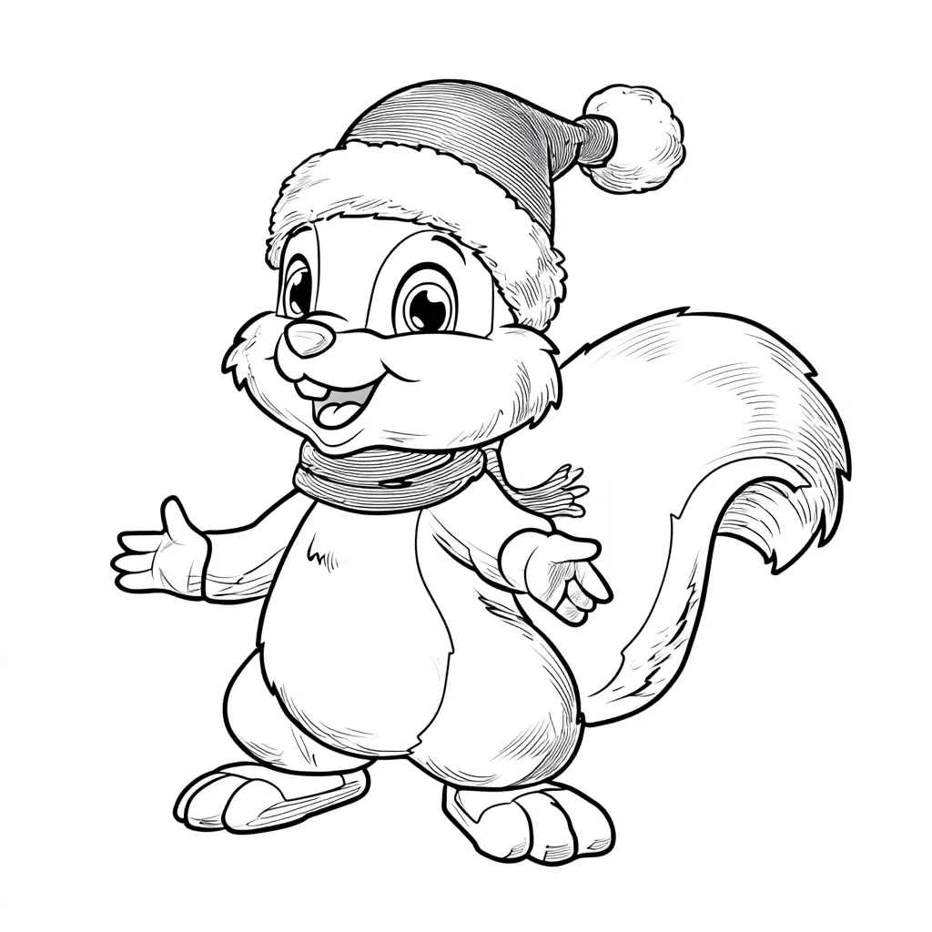 Dibujo de graciosa ardilla parlanchina para colorear Dibujo de graciosa ardilla parlanchina para colorear