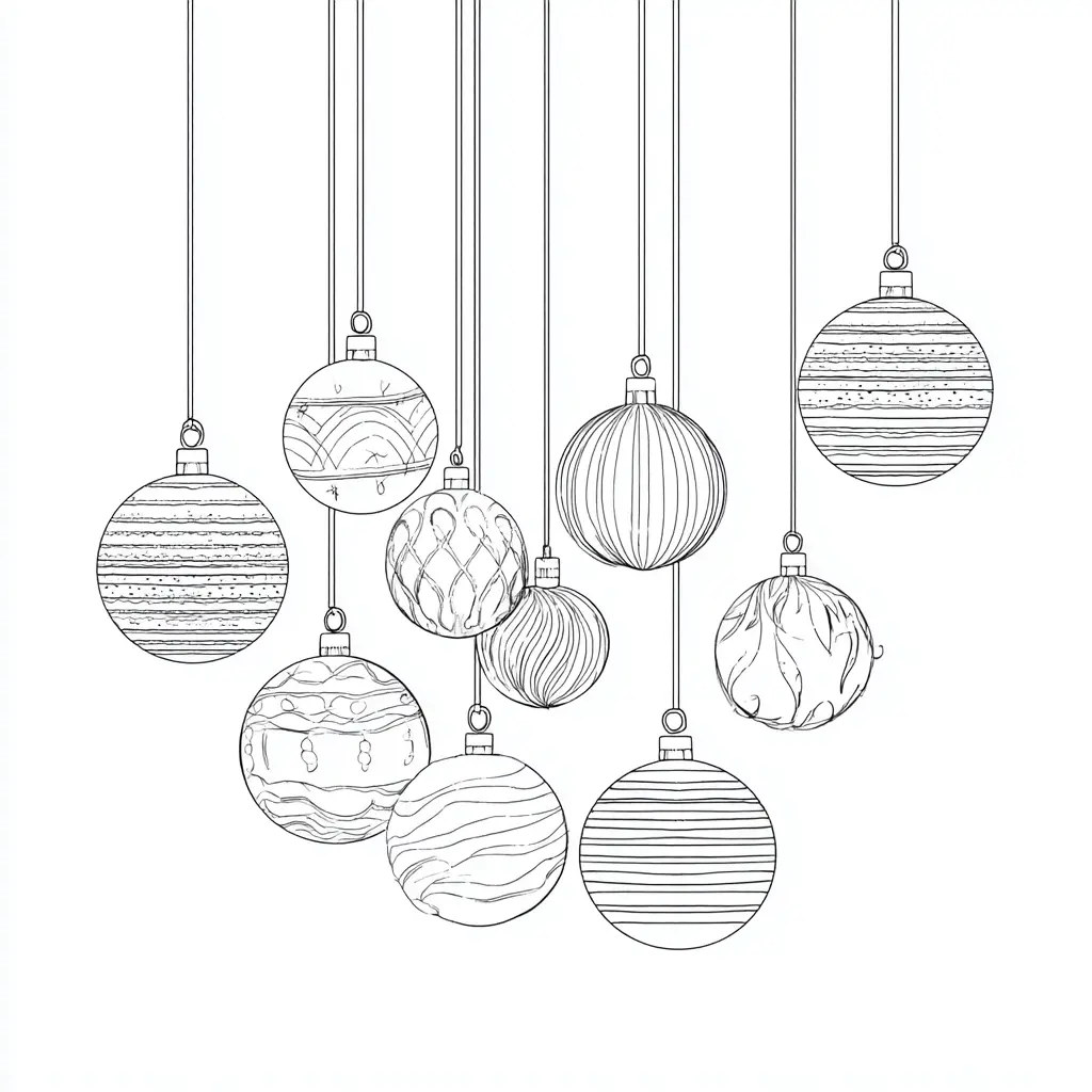 Dibujo de bolas de diseño sencillo para colorear Dibujo de bolas de diseño sencillo para colorear