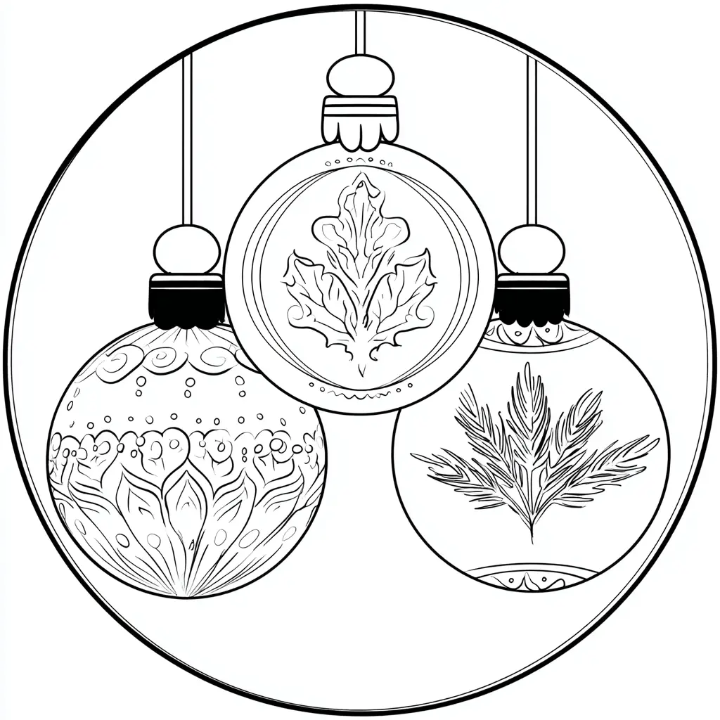 Dibujo de mandala de bolas colgantes para colorear Dibujo de mandala de bolas colgantes para colorear