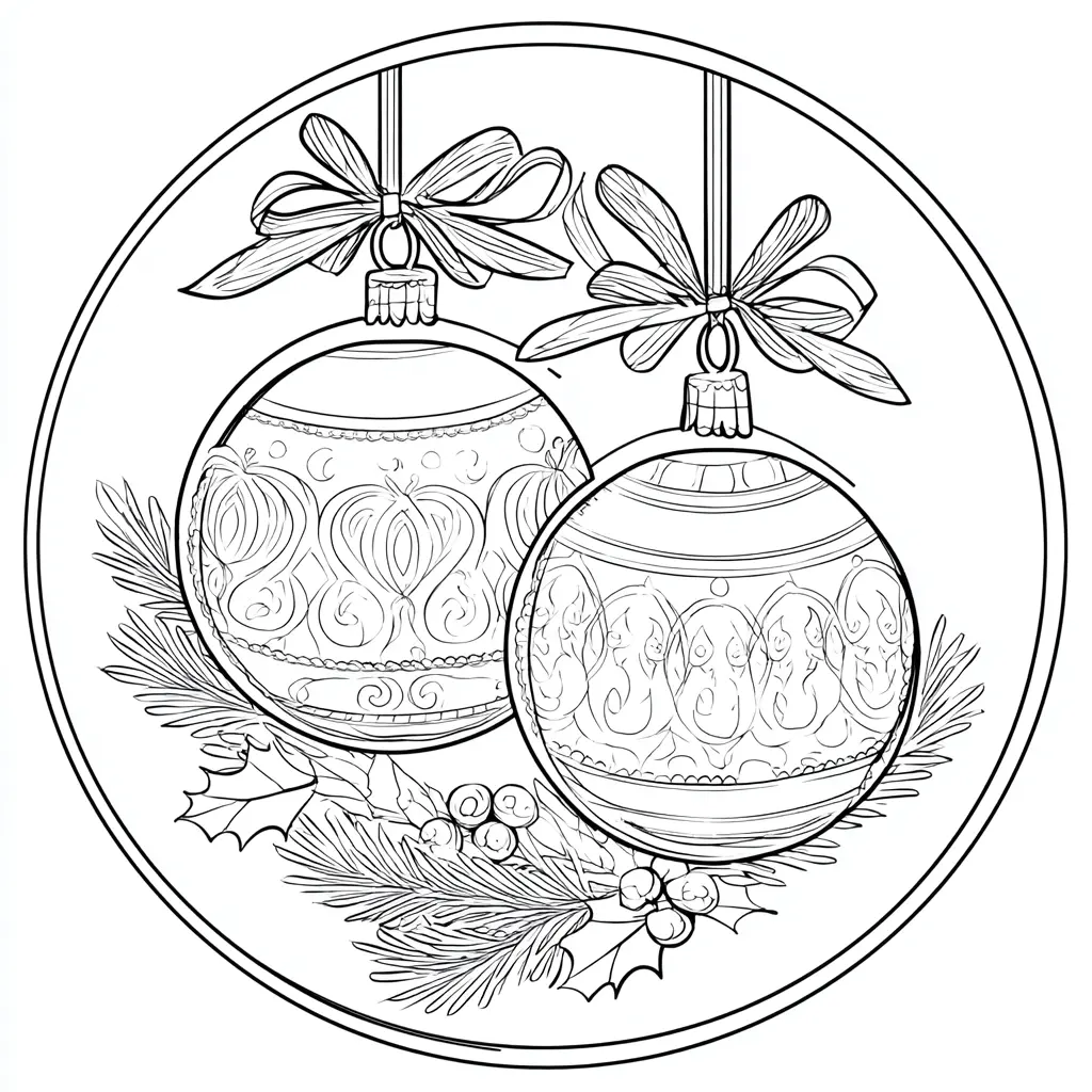 Dibujo de mandala elegante de Navidad para colorear Dibujo de mandala elegante de Navidad para colorear