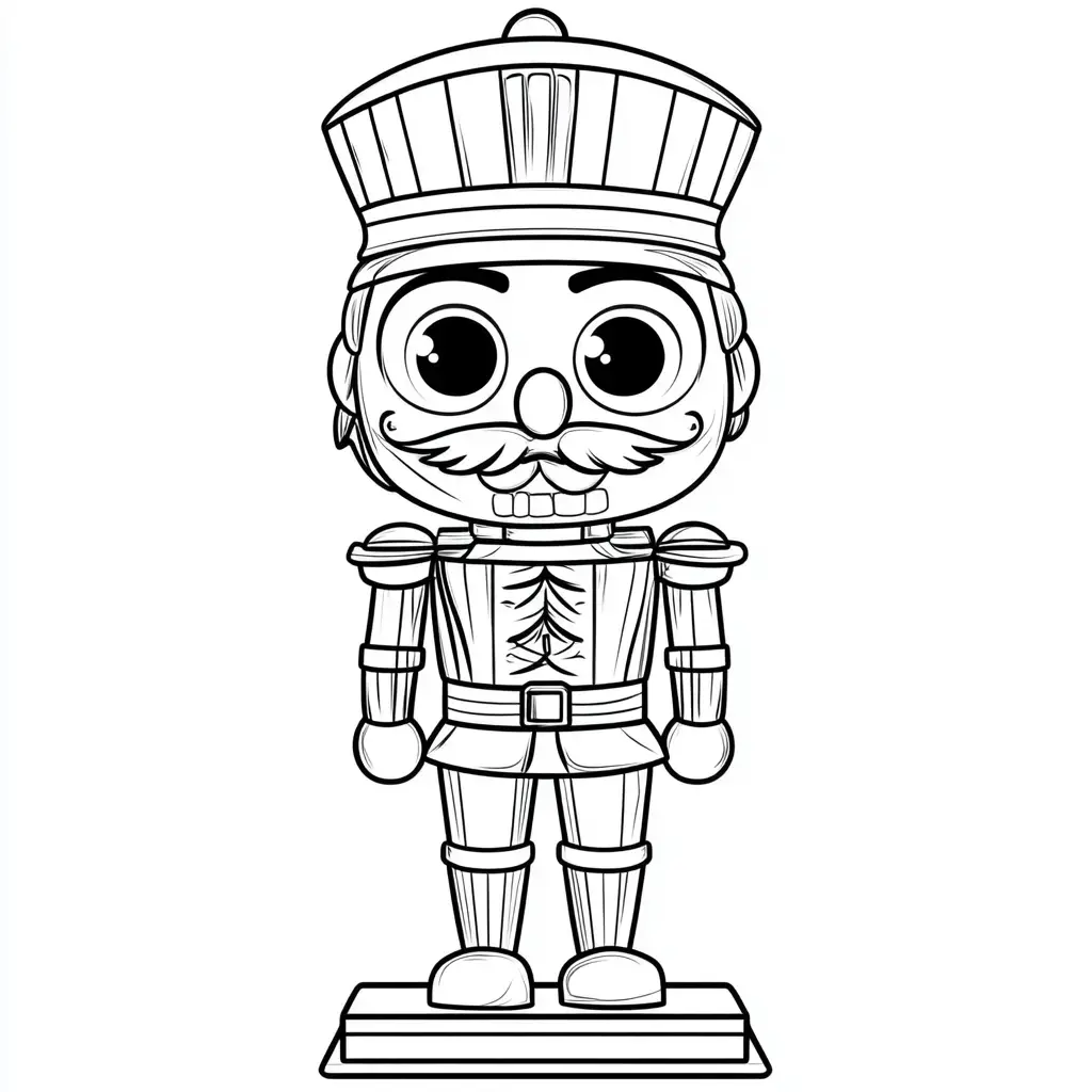 Dibujo de cascanueces kawaii para colorear Dibujo de cascanueces kawaii para colorear