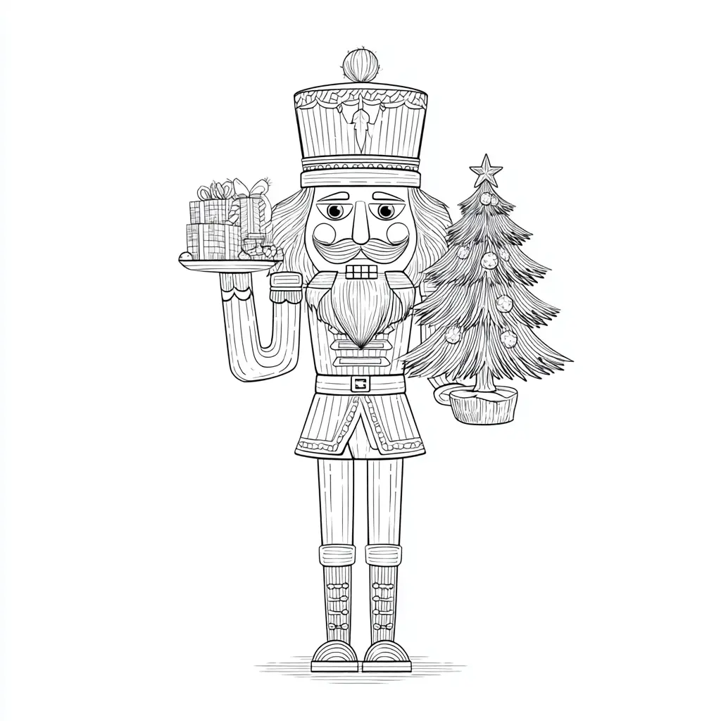 Dibujo de regalos del cascanueces para colorear Dibujo de regalos del cascanueces para colorear
