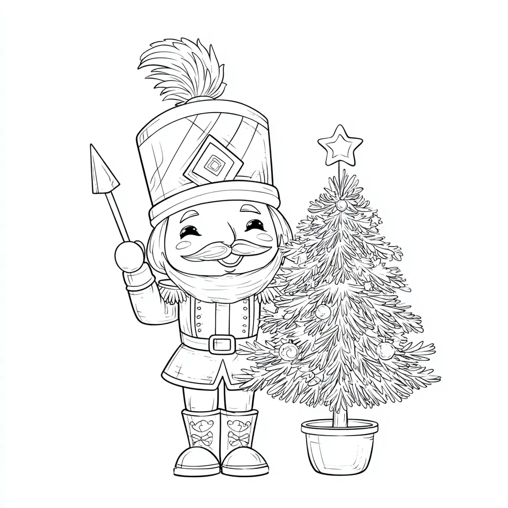 Dibujo de cascanueces feliz para colorear Dibujo de cascanueces feliz para colorear