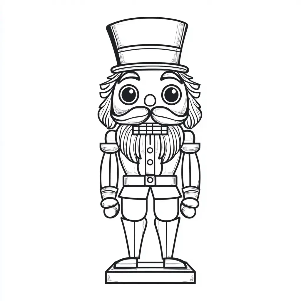 Dibujo de cascanueces con sombrero para colorear Dibujo de cascanueces con sombrero para colorear