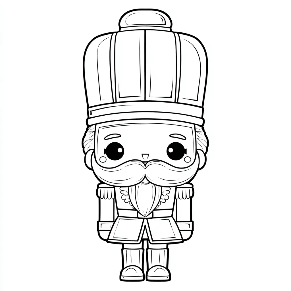 Dibujo de nutcracker kawaii para colorear Dibujo de nutcracker kawaii para colorear