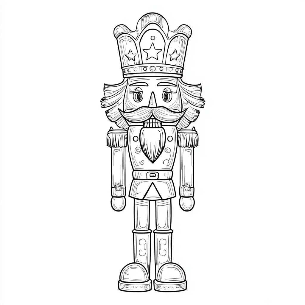 Dibujo de cascanueces coronado para colorear Dibujo de cascanueces coronado para colorear