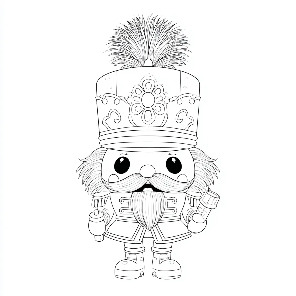 Dibujo de cascanueces soldado para colorear Dibujo de cascanueces soldado para colorear