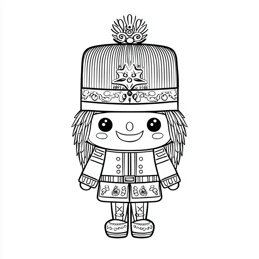 Dibujo de muñeco cascanueces para colorear Dibujo de muñeco cascanueces para colorear