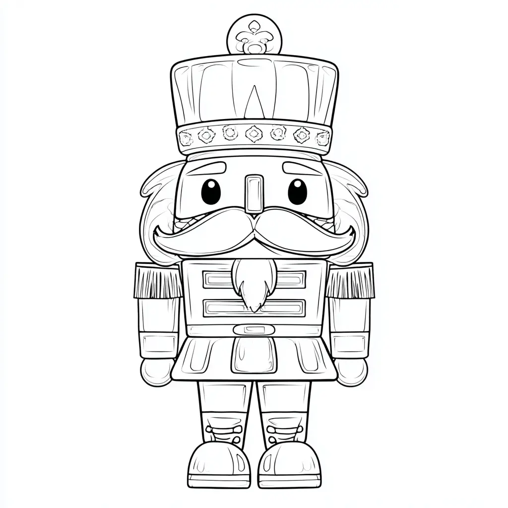 Dibujo de cascanueces uniformado para colorear Dibujo de cascanueces uniformado para colorear