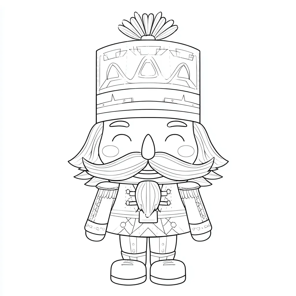 Dibujo de cascanueces risueño para colorear Dibujo de cascanueces risueño para colorear