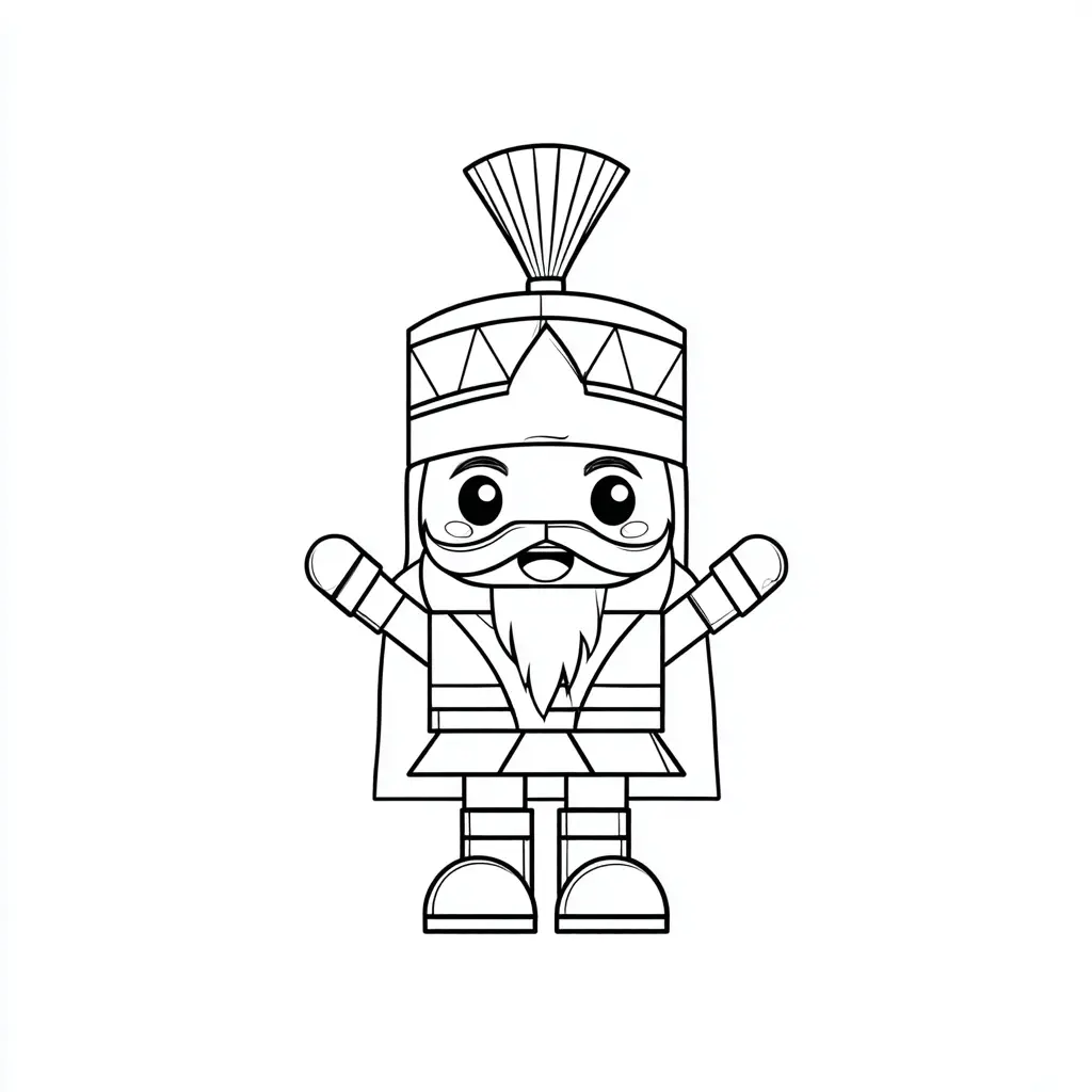 Dibujo de cascanueces geométrico para colorear Dibujo de cascanueces geométrico para colorear