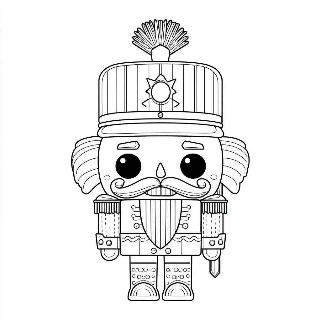 Dibujo de cascanueces elegante para colorear Dibujo de cascanueces elegante para colorear