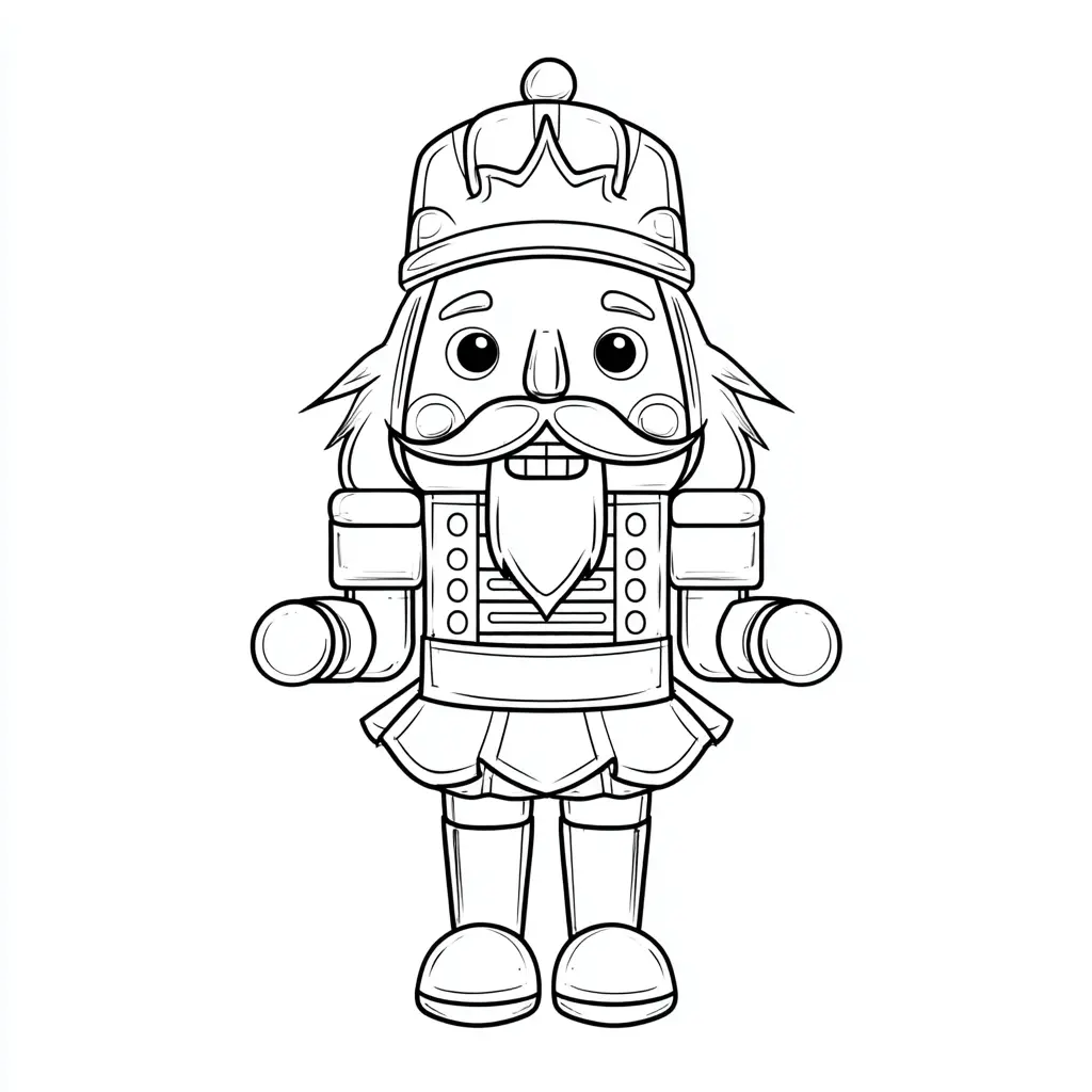 Dibujo de cascanueces abrazador para colorear Dibujo de cascanueces abrazador para colorear