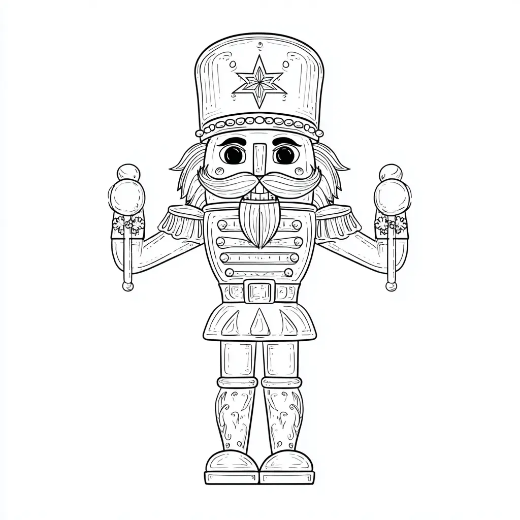 Dibujo de cascanueces músico para colorear Dibujo de cascanueces músico para colorear