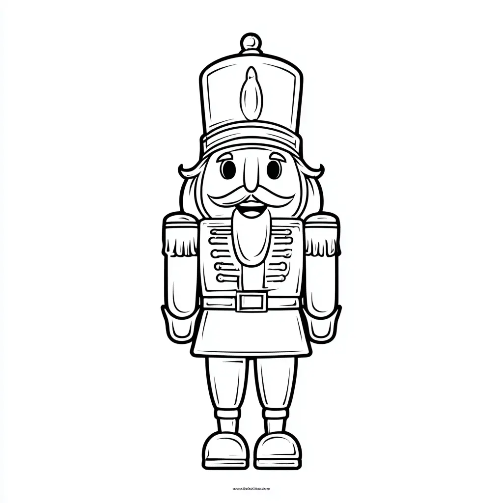 Dibujo de cascanueces amigable para colorear Dibujo de cascanueces amigable para colorear