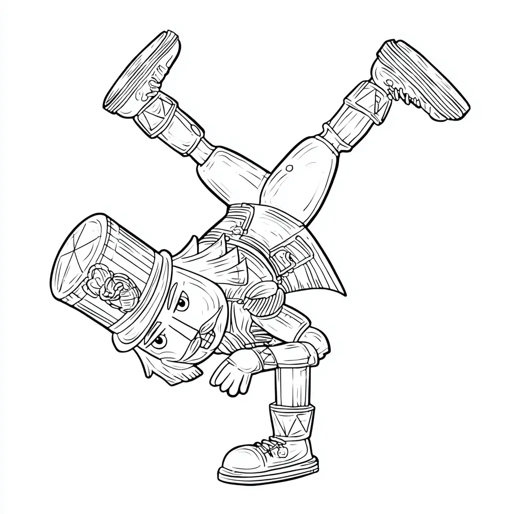Dibujo de cascanueces b-boy para colorear Dibujo de cascanueces b-boy para colorear