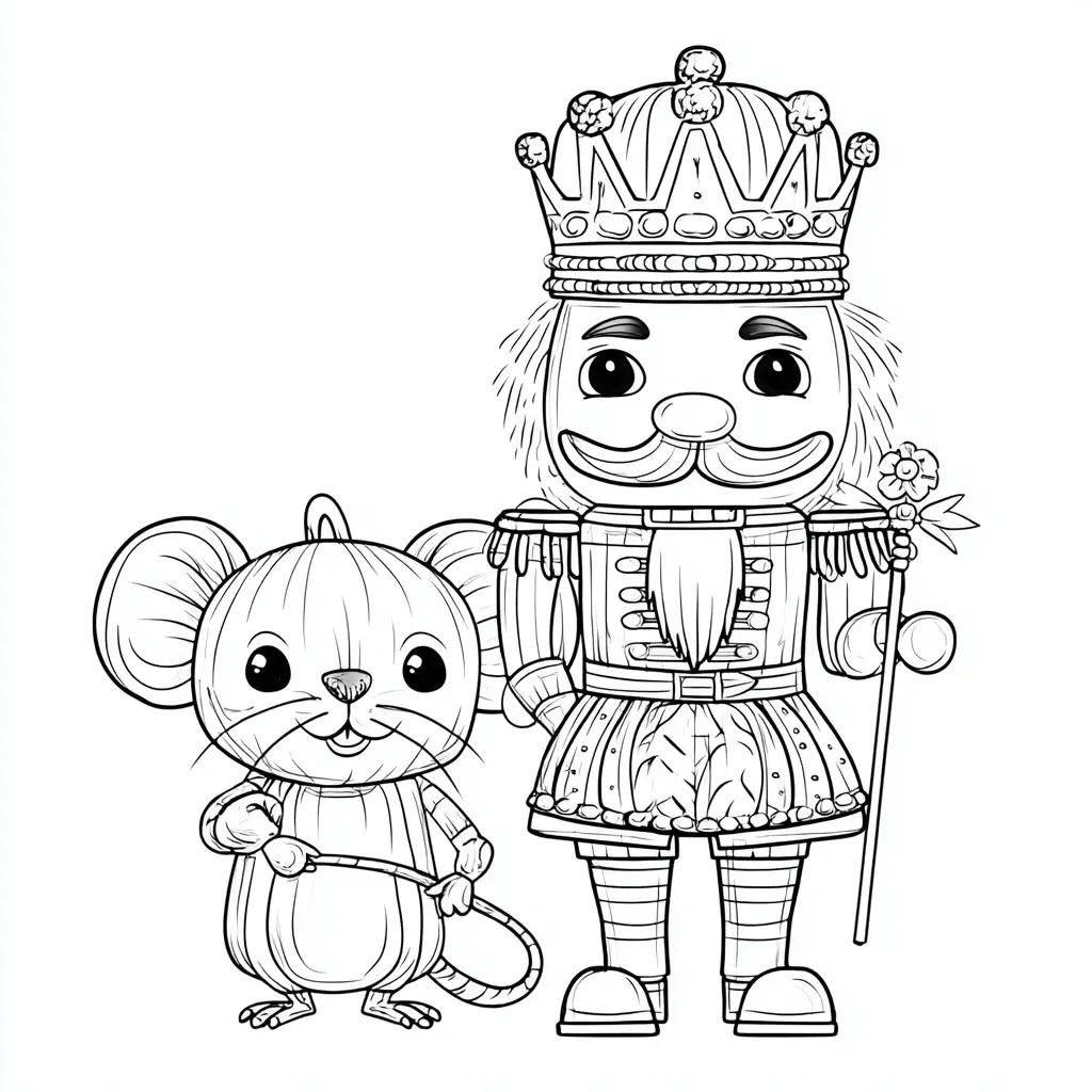 Dibujo de cascanueces coronado para colorear Dibujo de cascanueces coronado para colorear