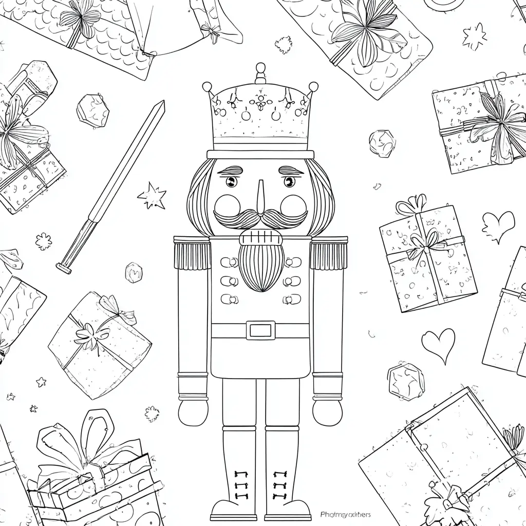 Dibujo de cascanueces con corona para colorear Dibujo de cascanueces con corona para colorear