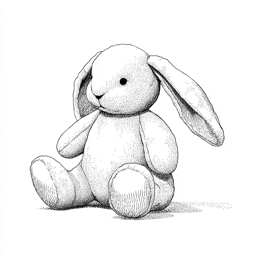Dibujo de conejo blandito para colorear Dibujo de conejo blandito para colorear