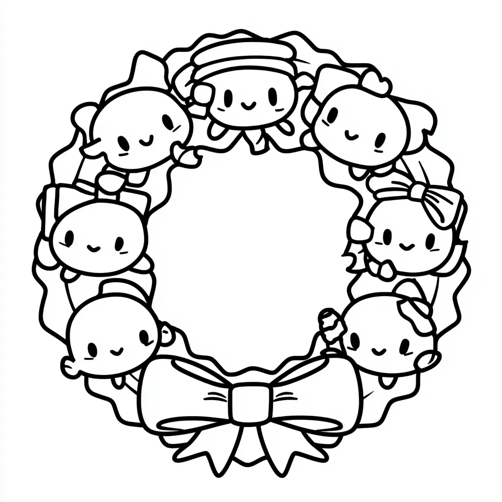 Dibujo de corona kawaii con caritas para colorear Dibujo de corona kawaii con caritas para colorear