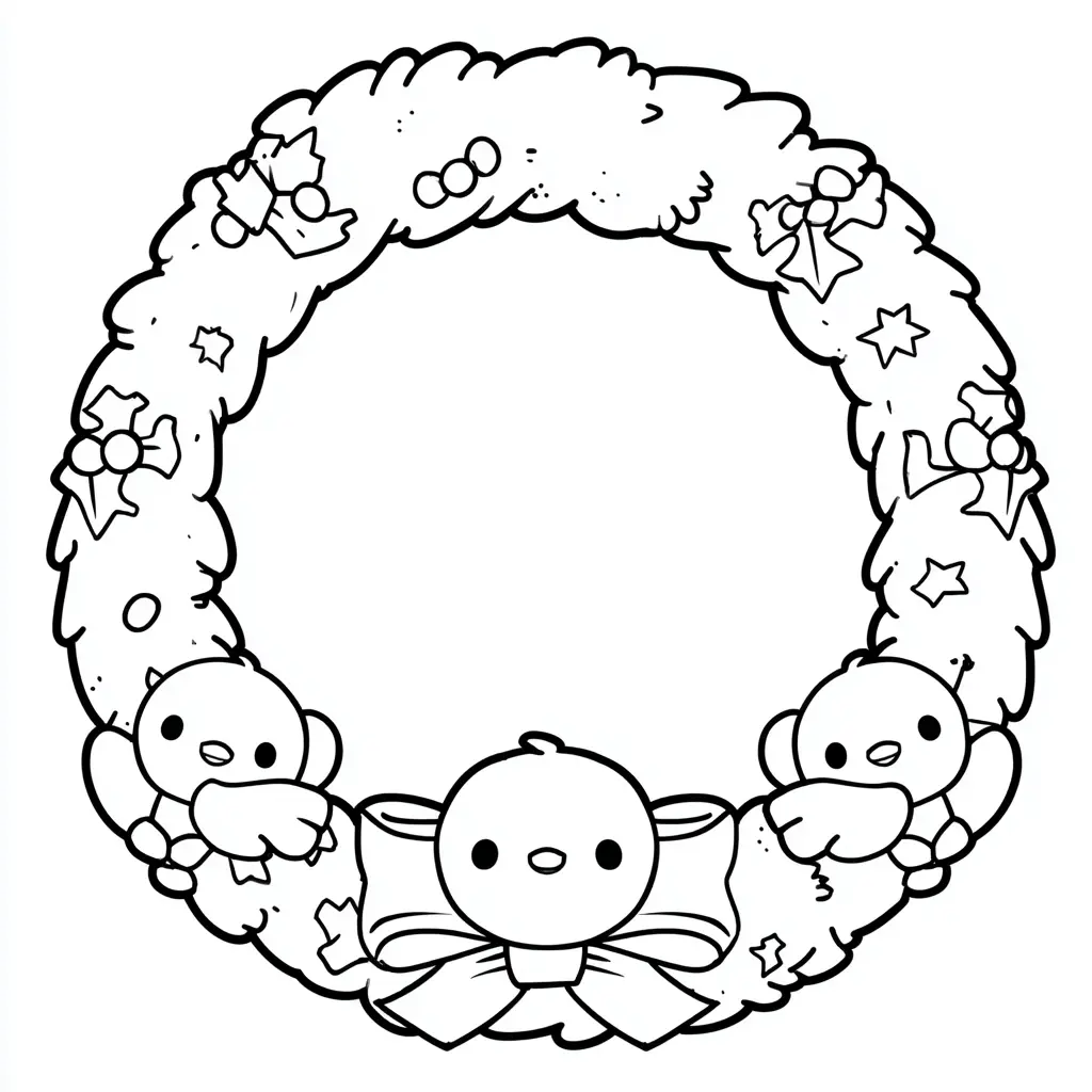 Dibujo de corona kawaii con pajaritos para colorear Dibujo de corona kawaii con pajaritos para colorear