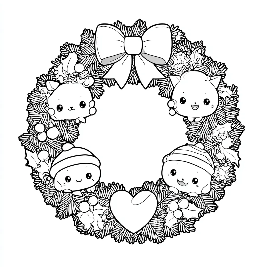 Dibujo de corona kawaii con corazón para colorear Dibujo de corona kawaii con corazón para colorear