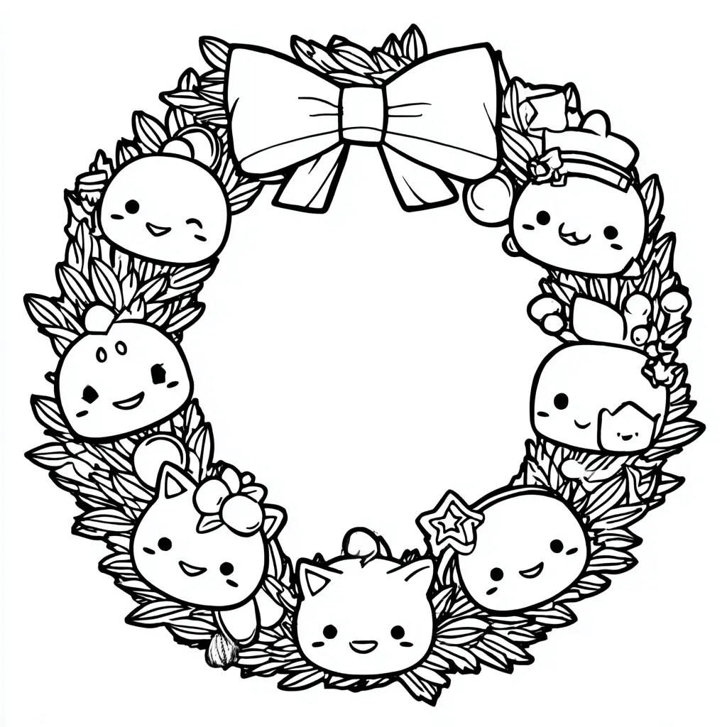Dibujo de corona kawaii con gatitos para colorear Dibujo de corona kawaii con gatitos para colorear