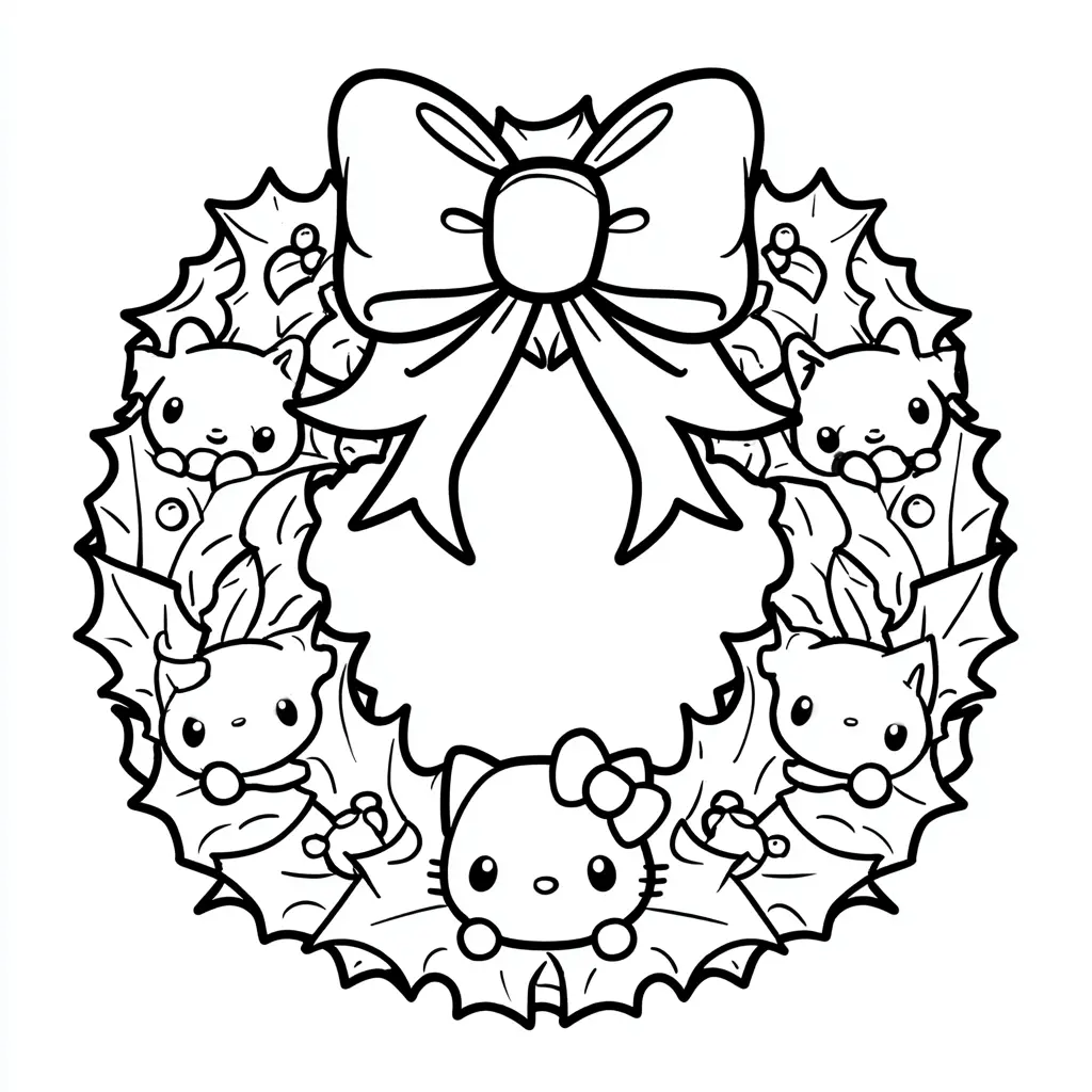 Dibujo de corona kawaii de gatitas para colorear Dibujo de corona kawaii de gatitas para colorear