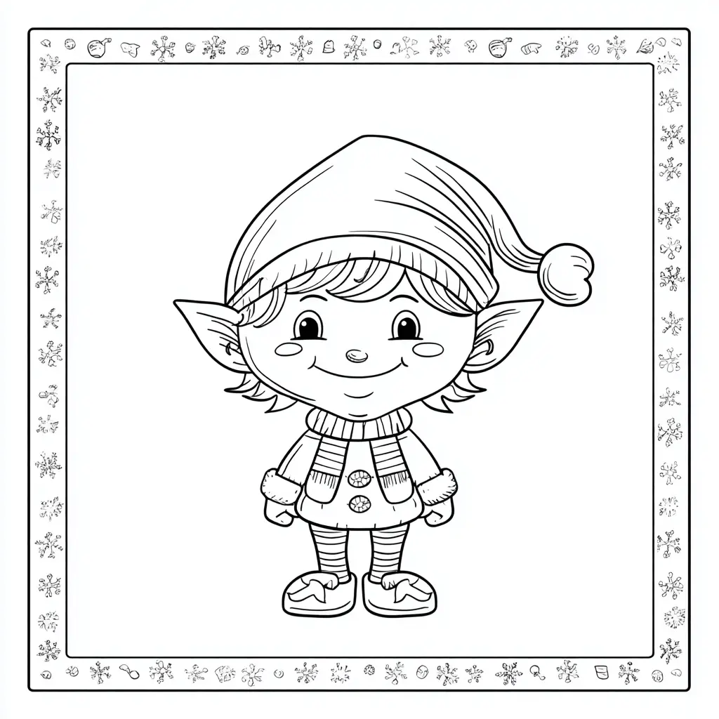 Dibujo de un gnomo de retrato para colorear