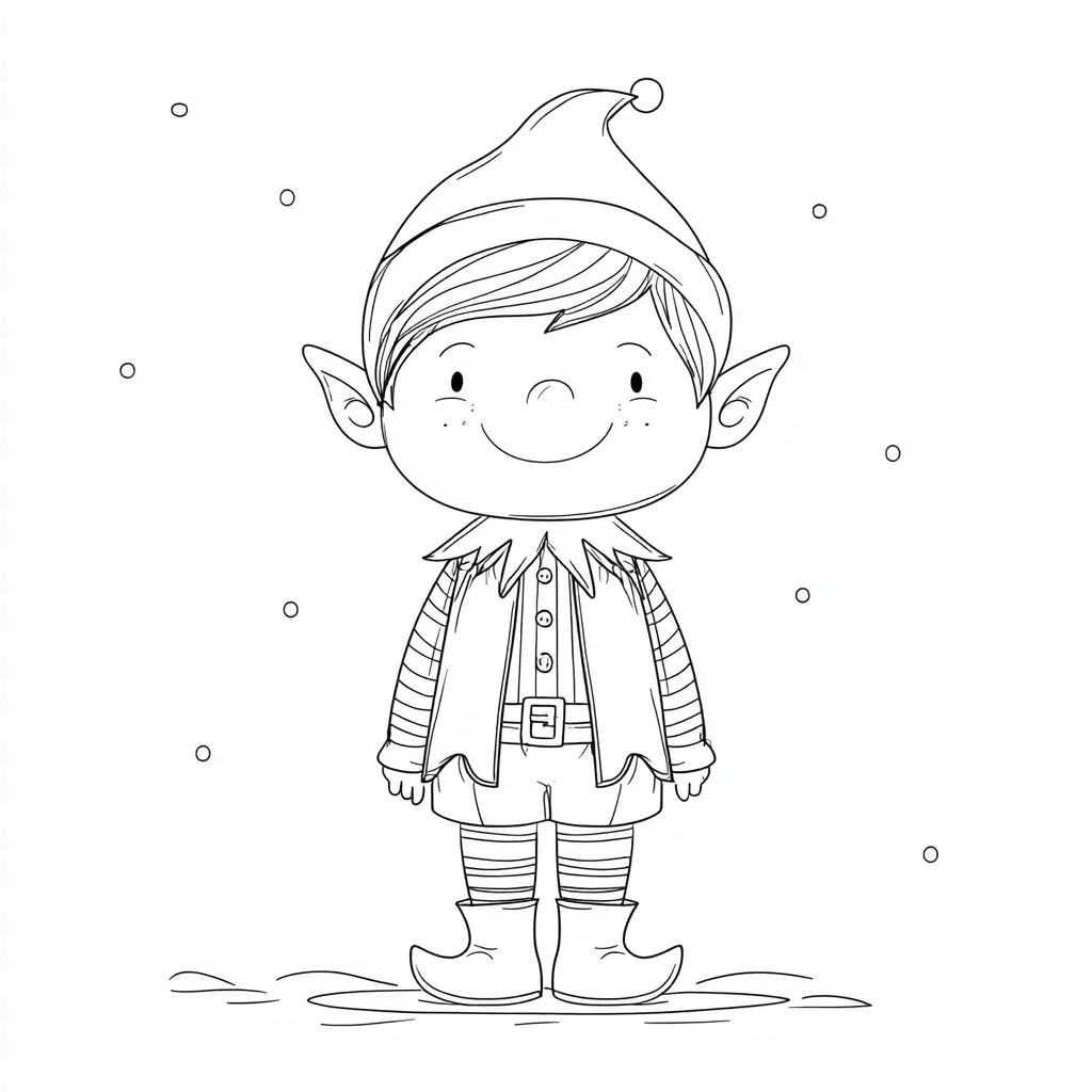 Dibujo de duende gracioso para colorear