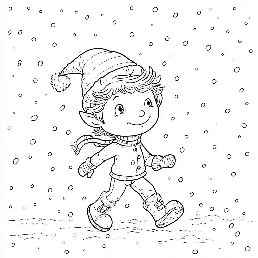 Dibujo de el duende va de camino para colorear