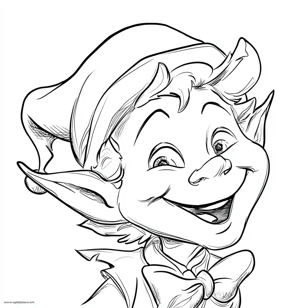 Dibujo de duende cómico para colorear