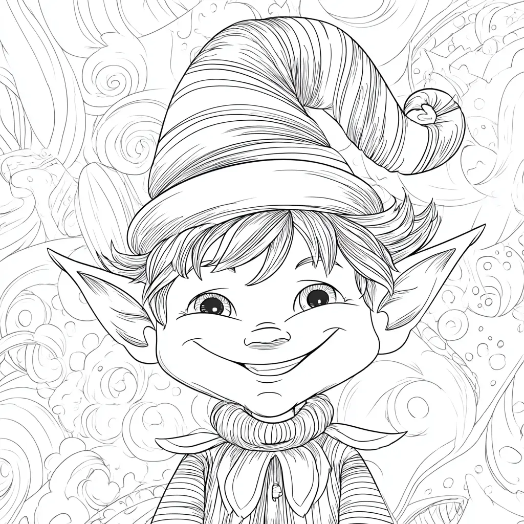 Dibujo de duende mágico para colorear